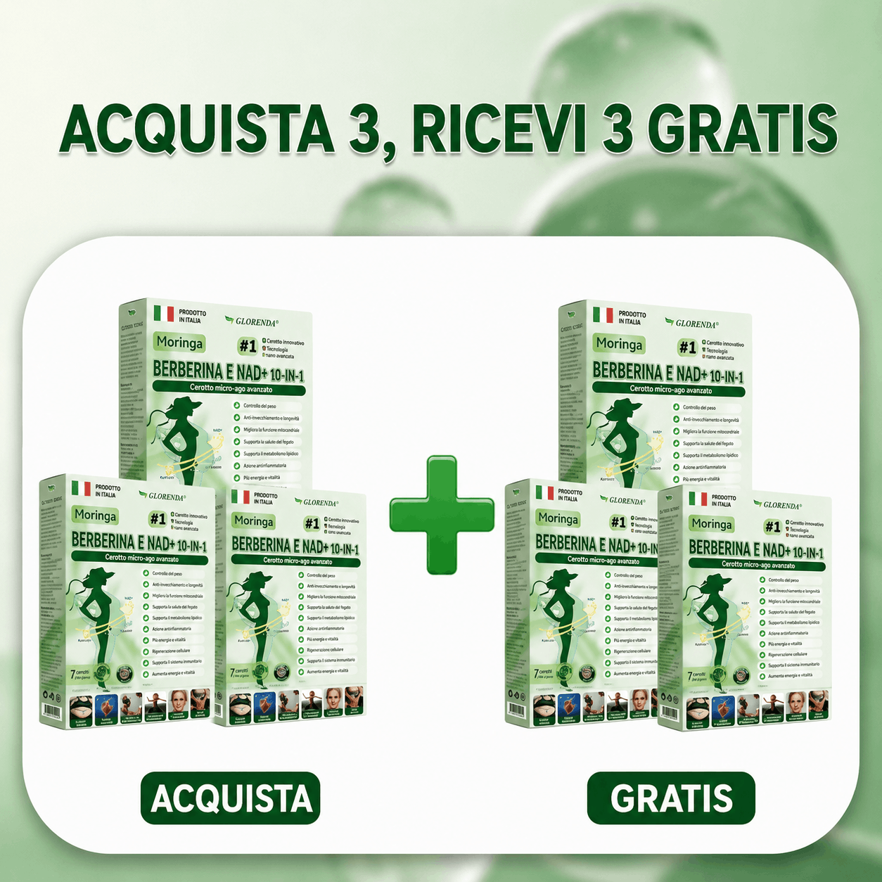 🇮🇹Store Ufficiale Slimora® Moringa · Berberina × NAD+ microneedle nano