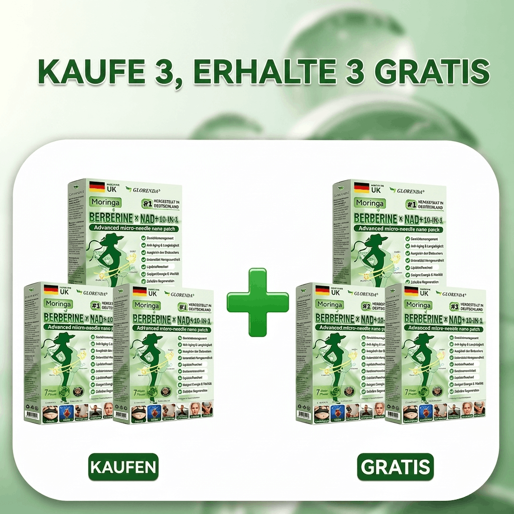 Offizieller 🇩🇪 Moringa · Berberin × NAD+ 10-in-1 Nano Mikronadel-Patch 🇩🇪