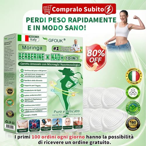 🇮🇹Store Ufficiale Slimora® Moringa · Berberina × NAD+ microneedle nano