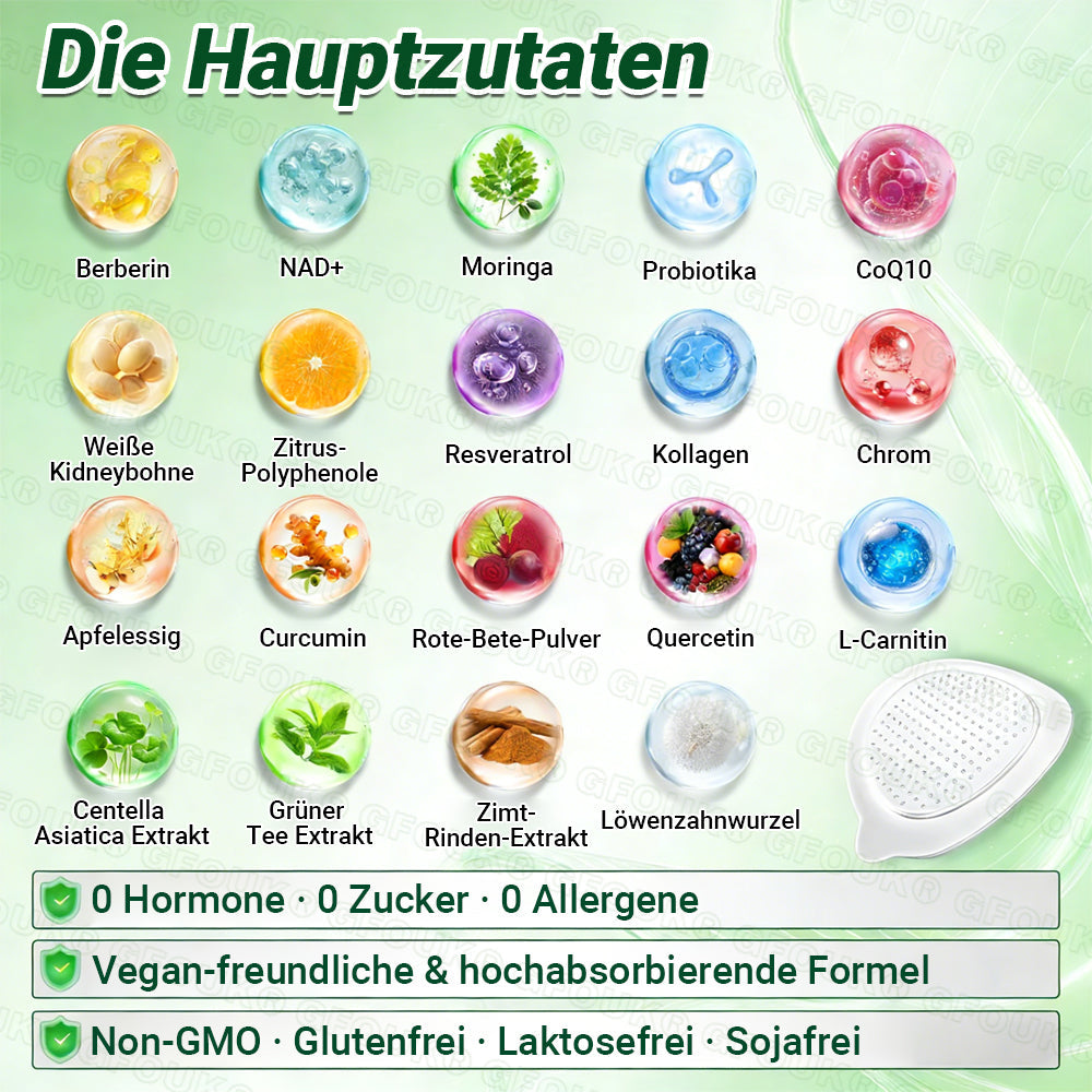 Offizieller 🇩🇪  Moringa · Berberin × NAD+ 10-in-1 Nano Mikronadel-Patch 🇩🇪