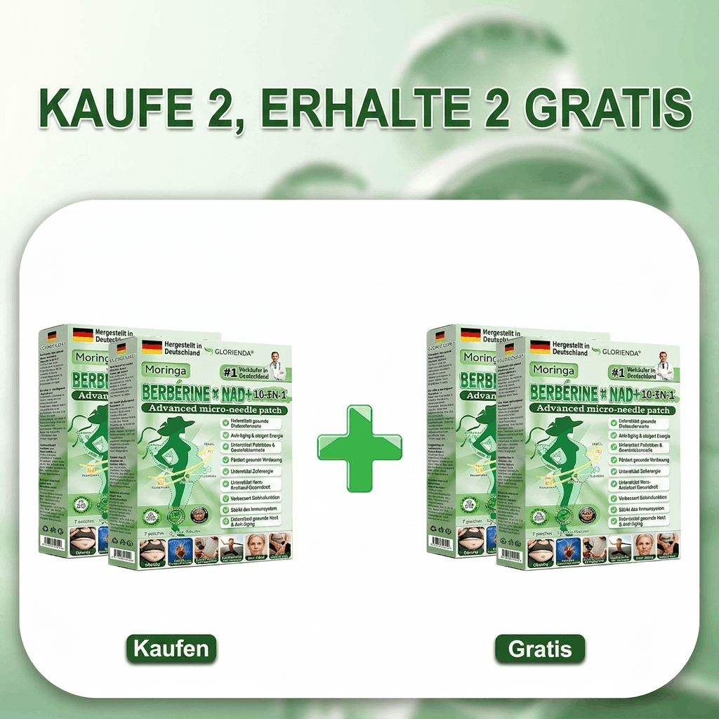 Offizieller 🇩🇪  Moringa · Berberin × NAD+ 10-in-1 Nano Mikronadel-Patch 🇩🇪