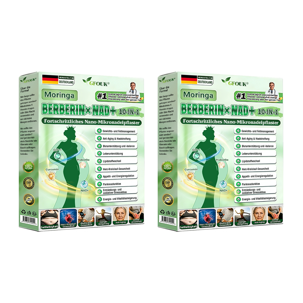Offizieller 🇩🇪  Moringa · Berberin × NAD+ 10-in-1 Nano Mikronadel-Patch 🇩🇪